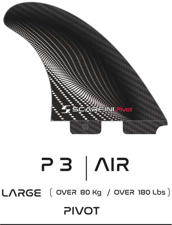 Scarfini Fins, Surfboards fins, V1 AIR - Small - Thruster - Single tab