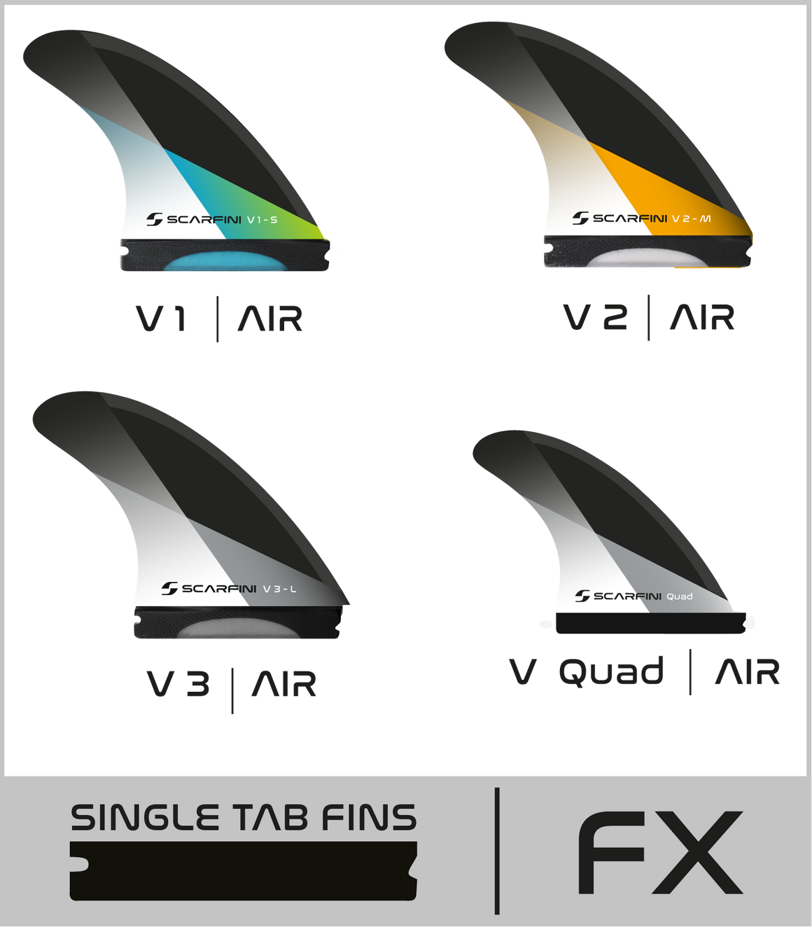AIR REPLACEMENT FINS - Single tab