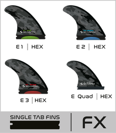 SINGLE TAB HEX REPLACEMENT FINS - Scarfini Fins