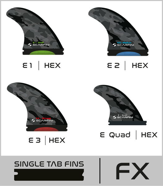 SINGLE TAB HEX REPLACEMENT FINS