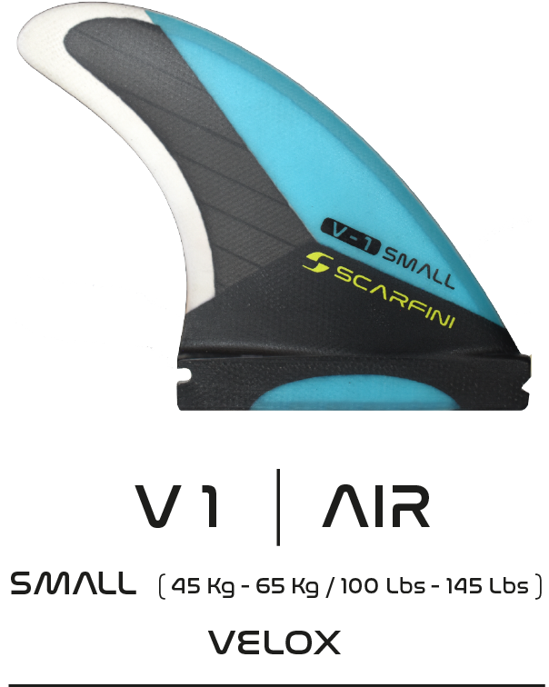 Scarfini Fins Surfboards fins V1 AIR Small Thruster Single tab