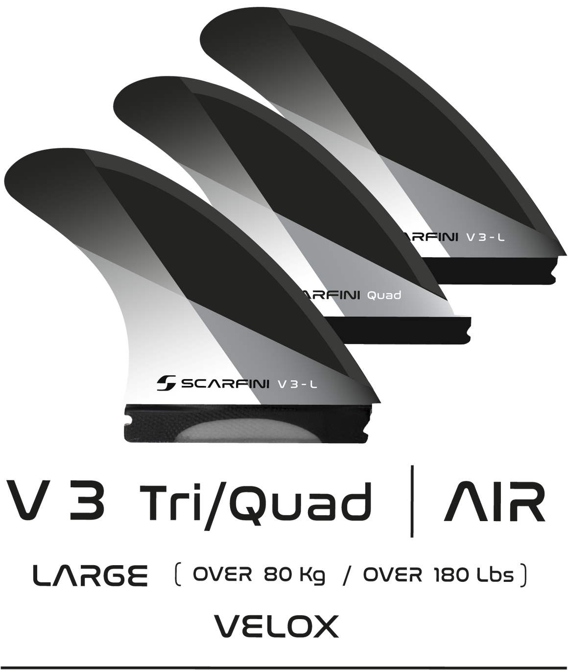 V 3 TRI/QUAD (5 fins) - LARGE - SINGLE TAB