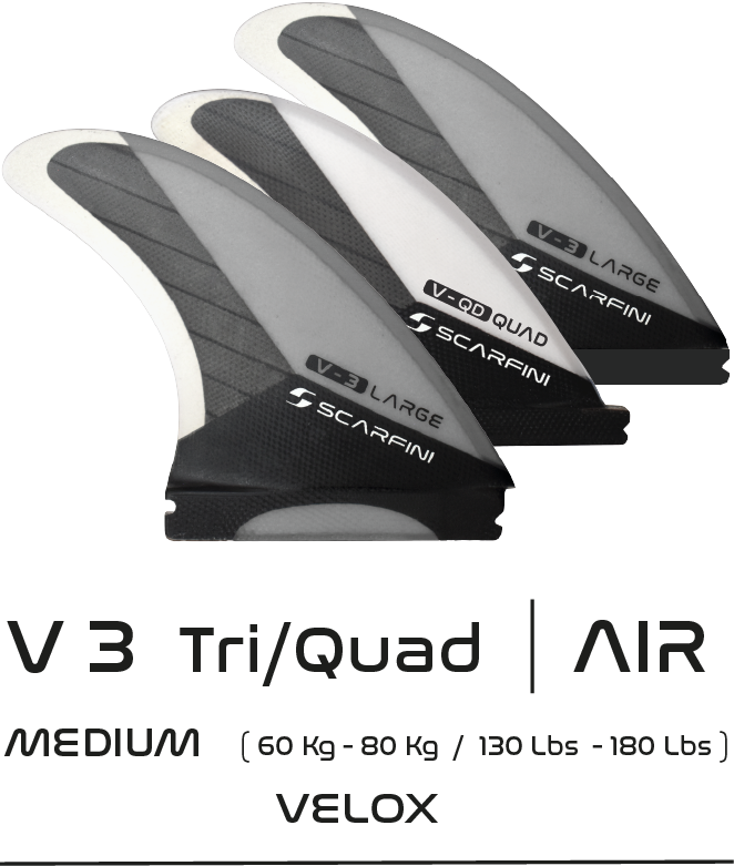 V 3 TRI/QUAD (5 fins) - LARGE - SINGLE TAB