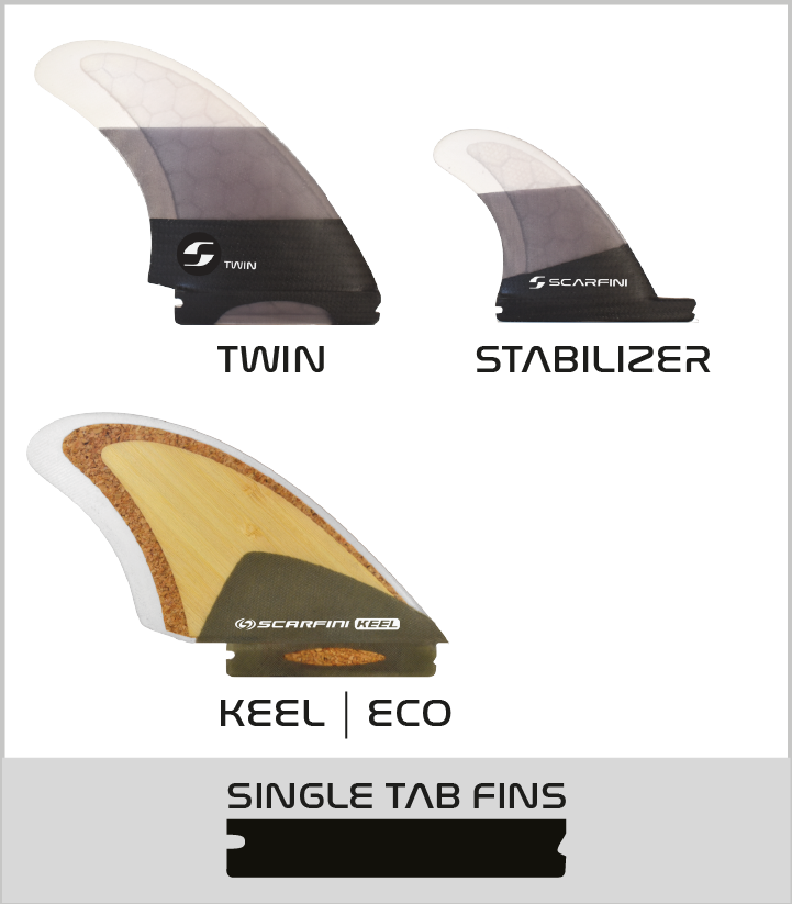KEEL & TWIN REPLACEMENT FINS - Single Tab